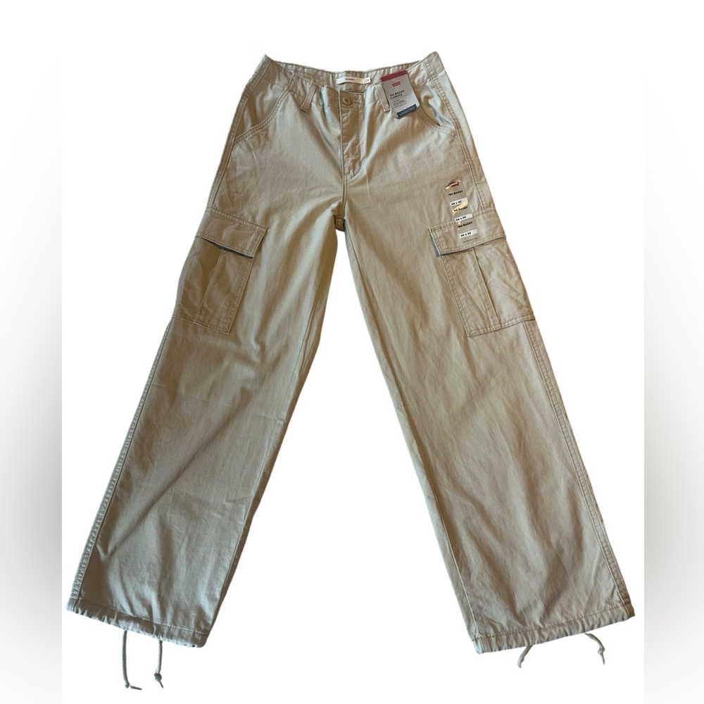 Levi's Light Tan Baggy Cargo Pants for Women